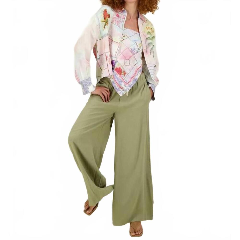 NEW ME369 ariel wide leg pants in olive